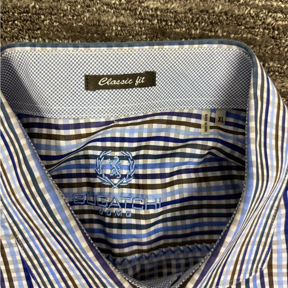 Bugatchi Men's Multicolor Striped Button Down Shirt